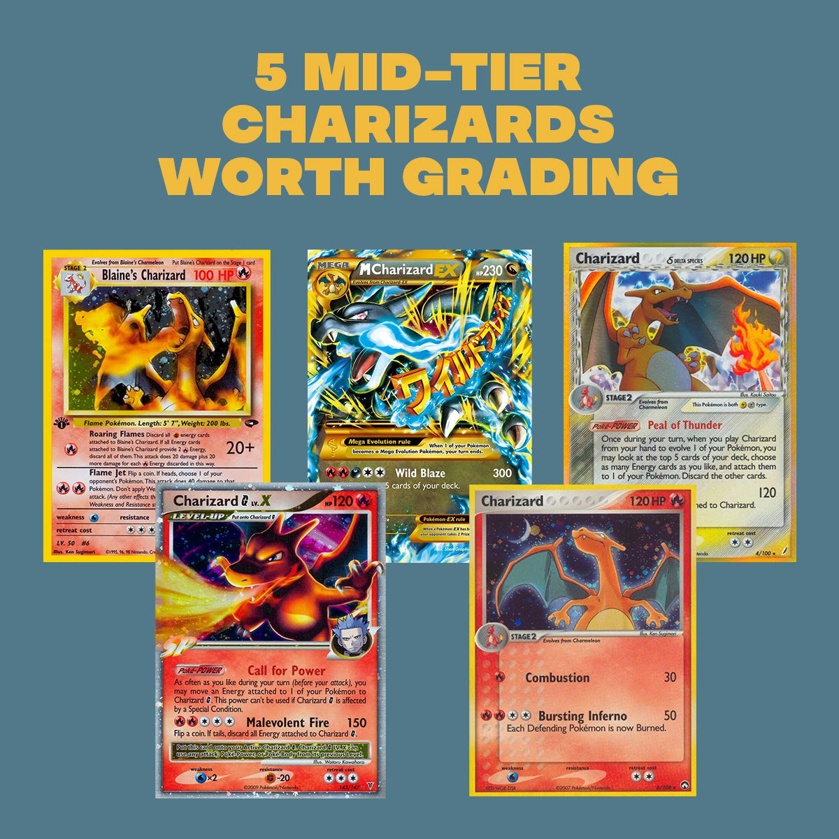 Mid-tier Charizards Worth Grading Going Twice Mid-tier Charizards Worth Grading Going Twice